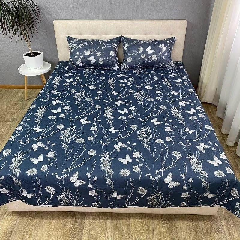 Одеяло летнее 200x220 см с наволочками 2х50х70 см Синий (Д-al-lito-600-0015)