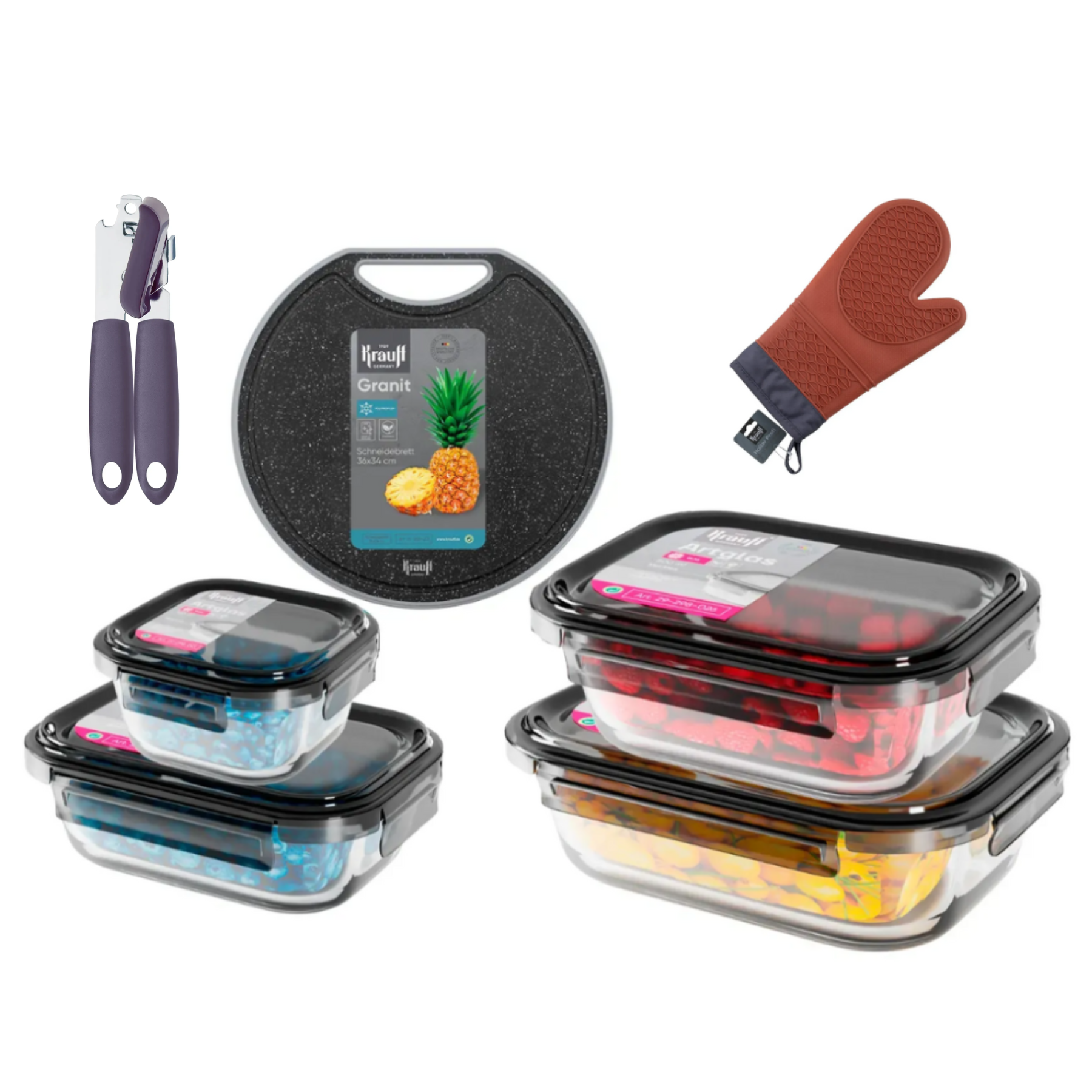 Набор контейнеров для хранения Krauff с кухонными принадлежностями (55-333-350)