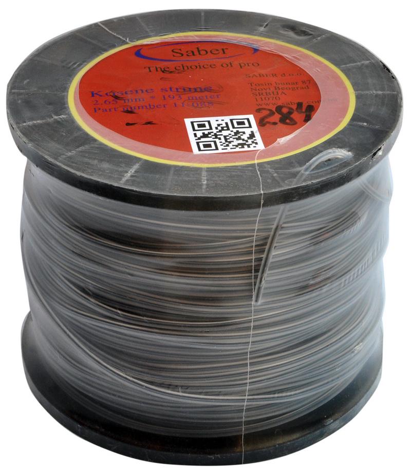 Леска косильная для триммера 2,65 мм квадрат с сердечником 3 LB (les284)