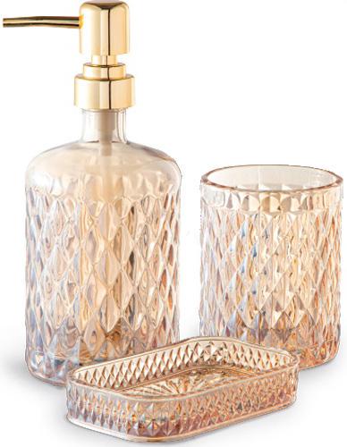 Набор аксессуаров Fusion Amber для ванной комнаты дозатор/мыльница и стакан Набор аксессуаров Fusion Amber для ванной комнаты дозатор/мыльница и стакан