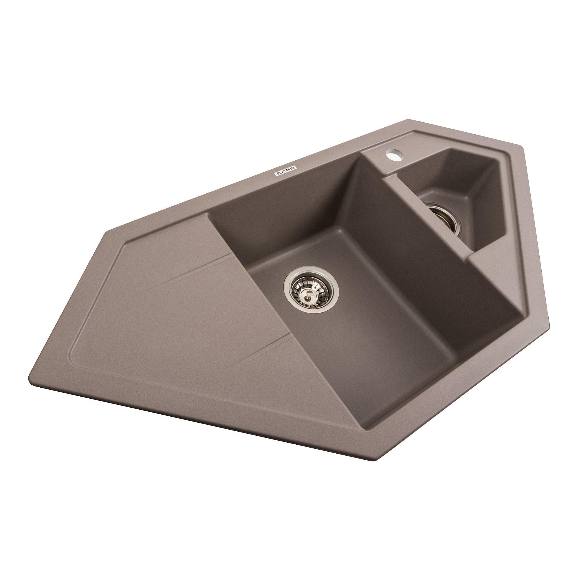 Мойка для кухни гранитная Platinum 9950 PANDORA матовая Дюна - фото 2 Мойка для кухни гранитная Platinum 9950 PANDORA матовая Дюна - фото 2