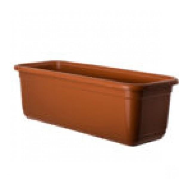 Балконный ящик для цветов Form-Plastic Venus прямоугольный 8,5 л 16x13x80 см Терракот