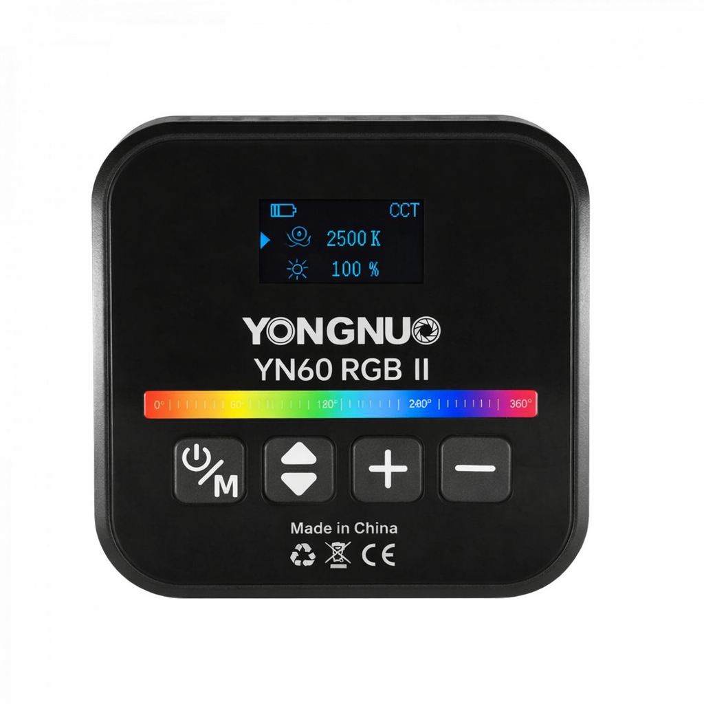 Лампа портативна RGB LED Yongnuo YN60RGB з вбудованим акумулятором 2000 мАгод 2500-9900K (778689)