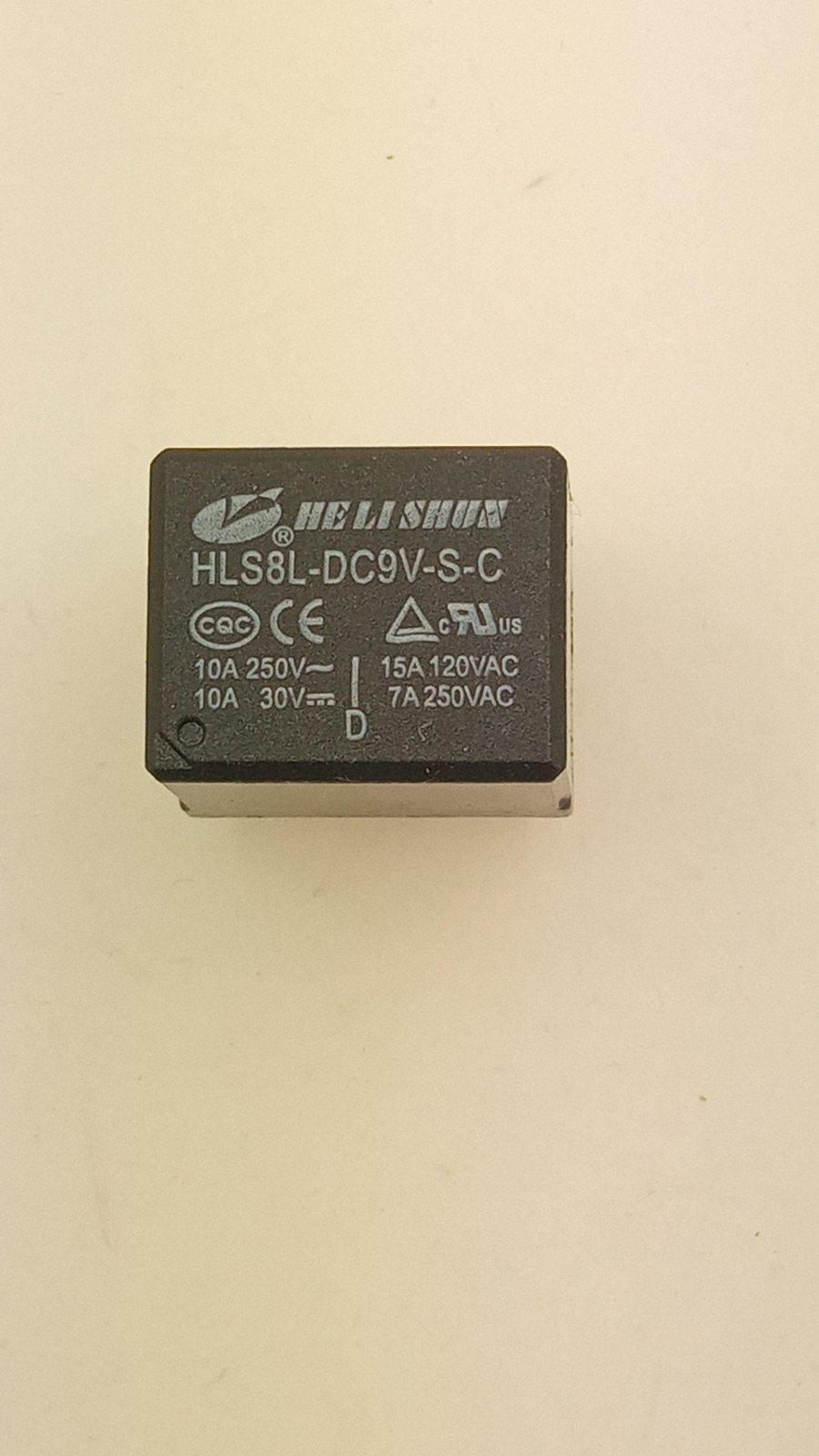 Реле HLS-T73 DC9V-15A-1C 19x15/5x15/8