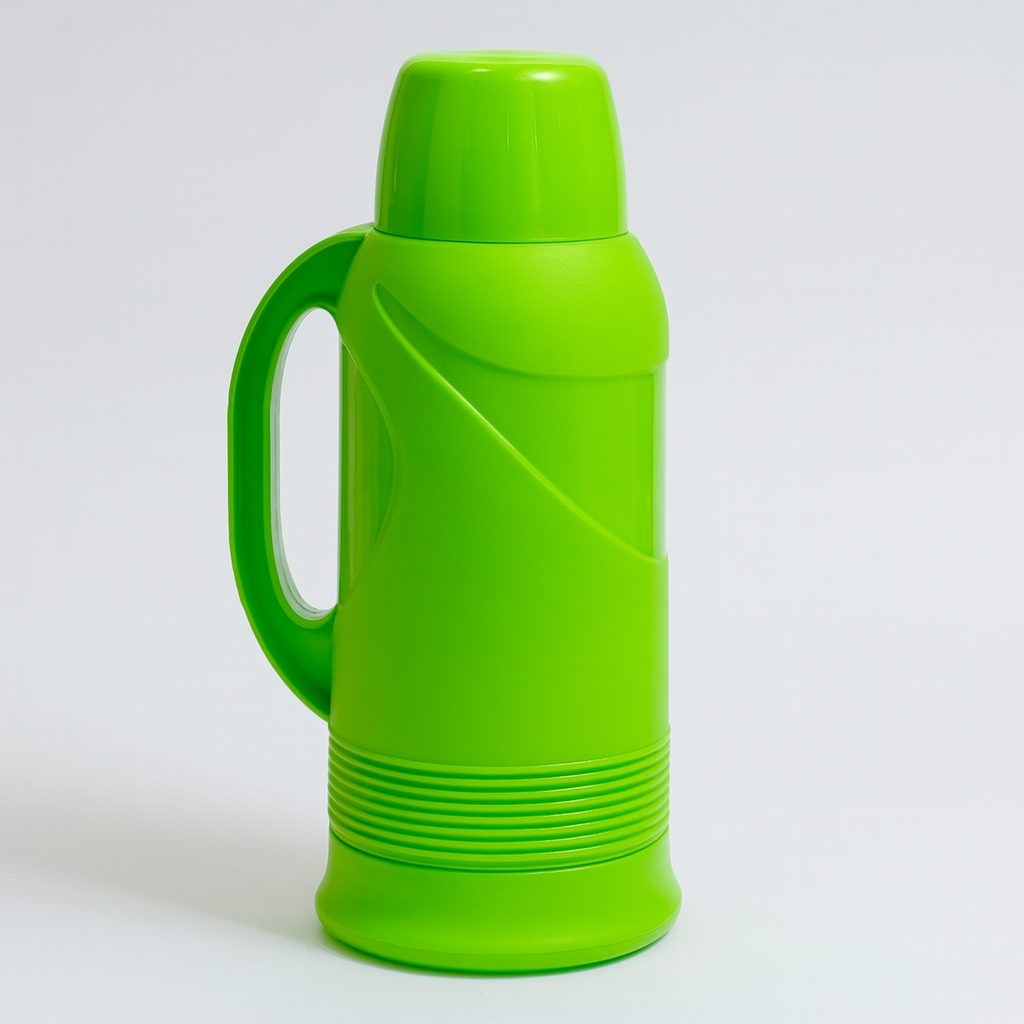 Термос Stenson MT-4582-18 со стеклянной колбой и ручкой 1,8 л Зеленый (579484)