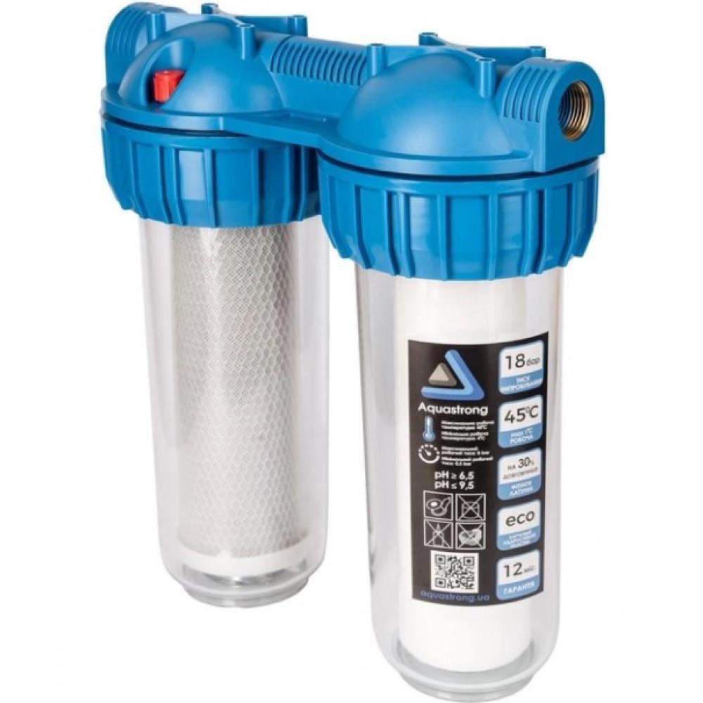 Фильтр магистральный для воды Aquastrong МР2-10310 10-ЗР 1" 2 колбы (AKD47090) Фильтр магистральный для воды Aquastrong МР2-10310 10-ЗР 1" 2 колбы (AKD47090)