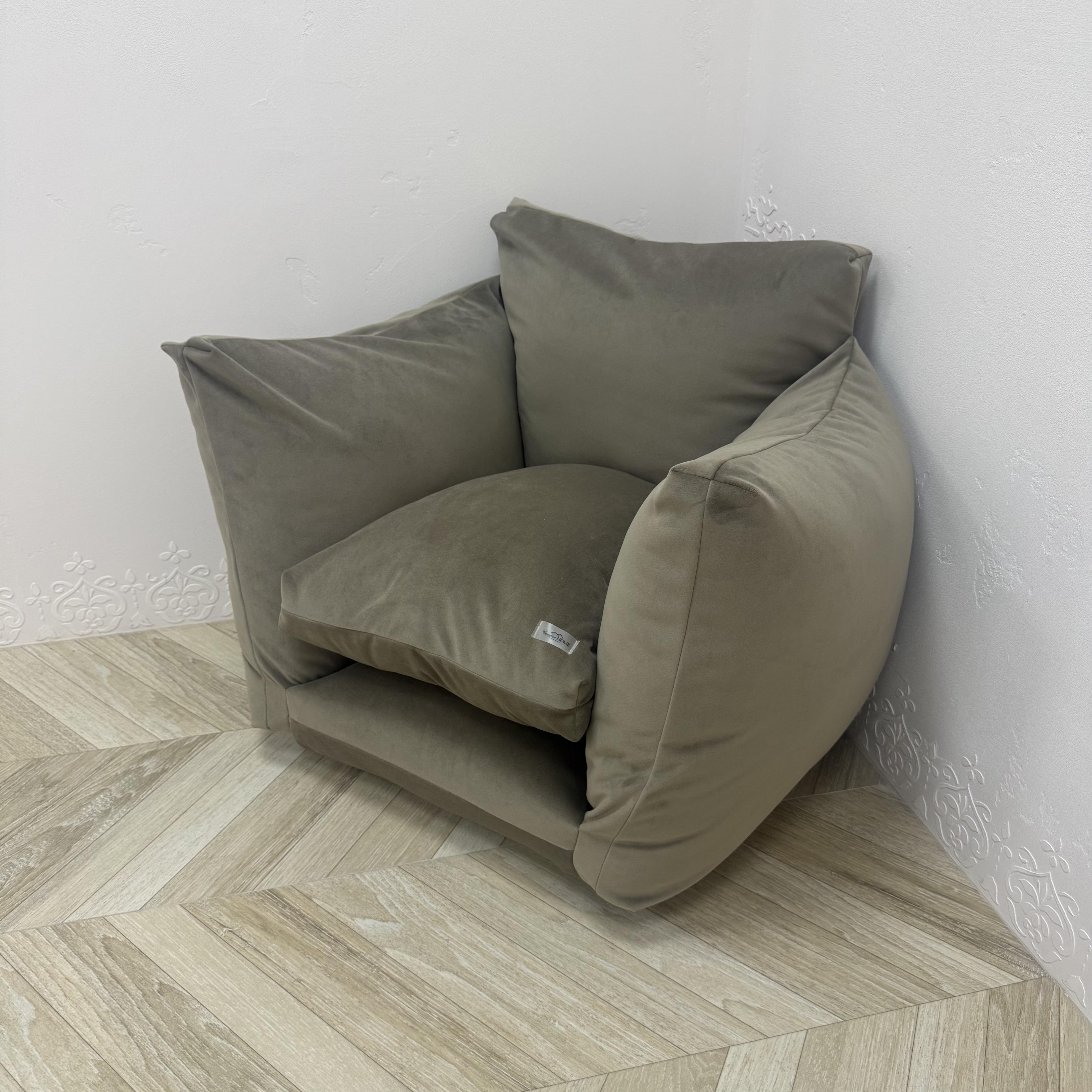 Крісло безкаркасне Comfort Home велюрове 90х60х70 см