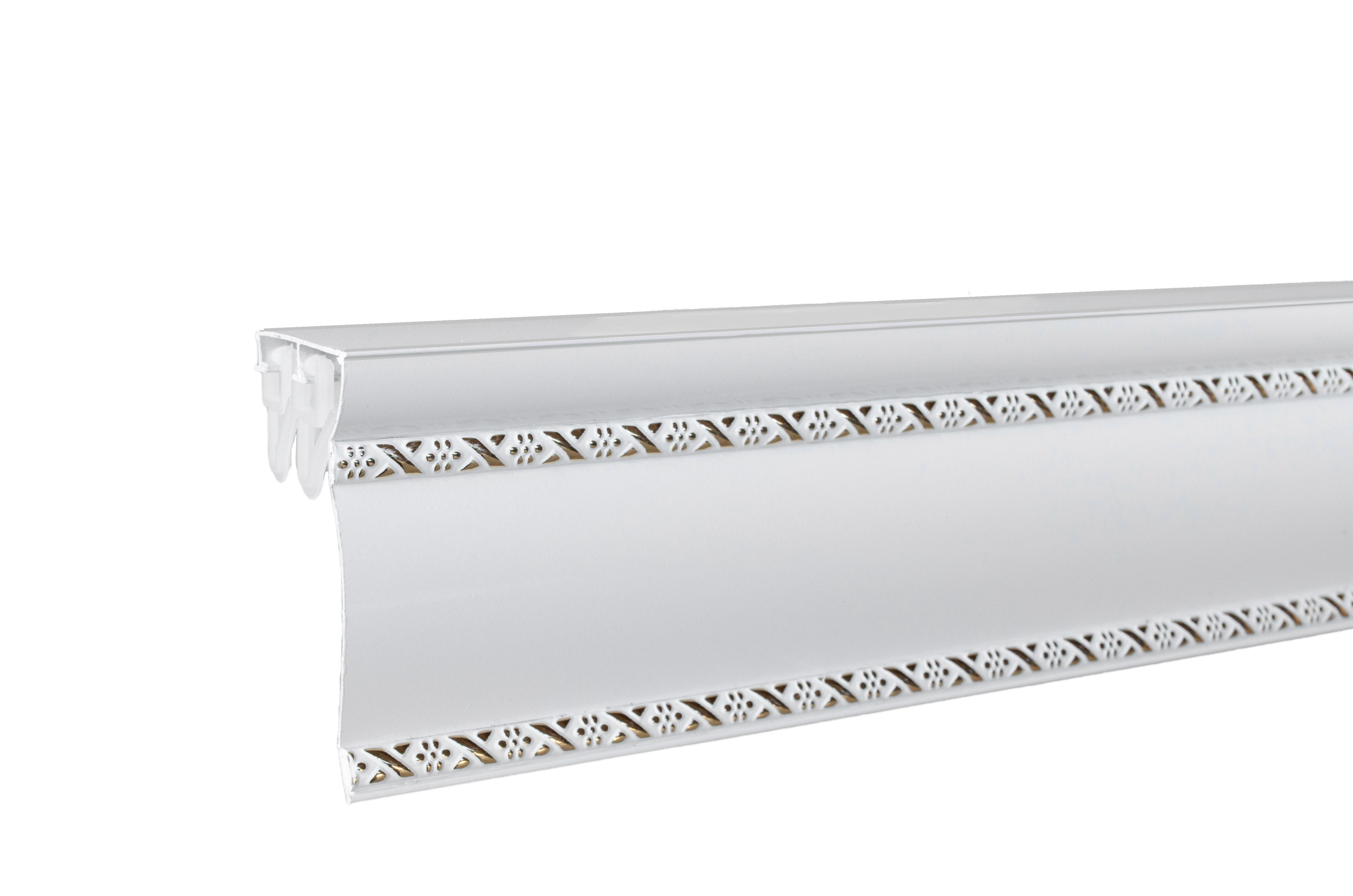 Карниз до стелі EURO CONCEPT БР-24 двухрядный 1,5 м Белый