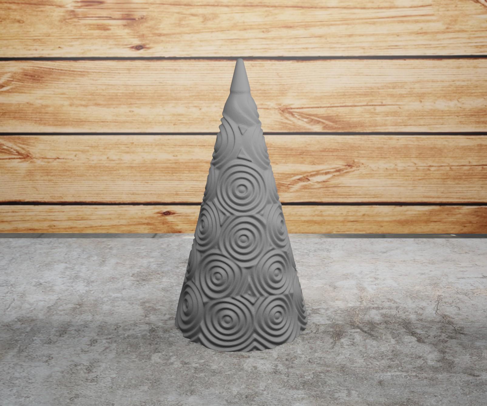 Фигурка елка Конус 10х5 см Серый (12010160103)