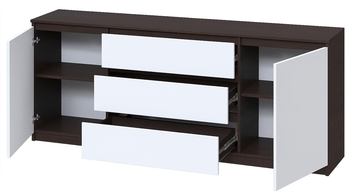 Комод Мастер Форм Брайт 1800х376х730 мм Венге магия/Белый (33120) - фото 2 Комод Мастер Форм Брайт 1800х376х730 мм Венге магия/Белый (33120) - фото 2