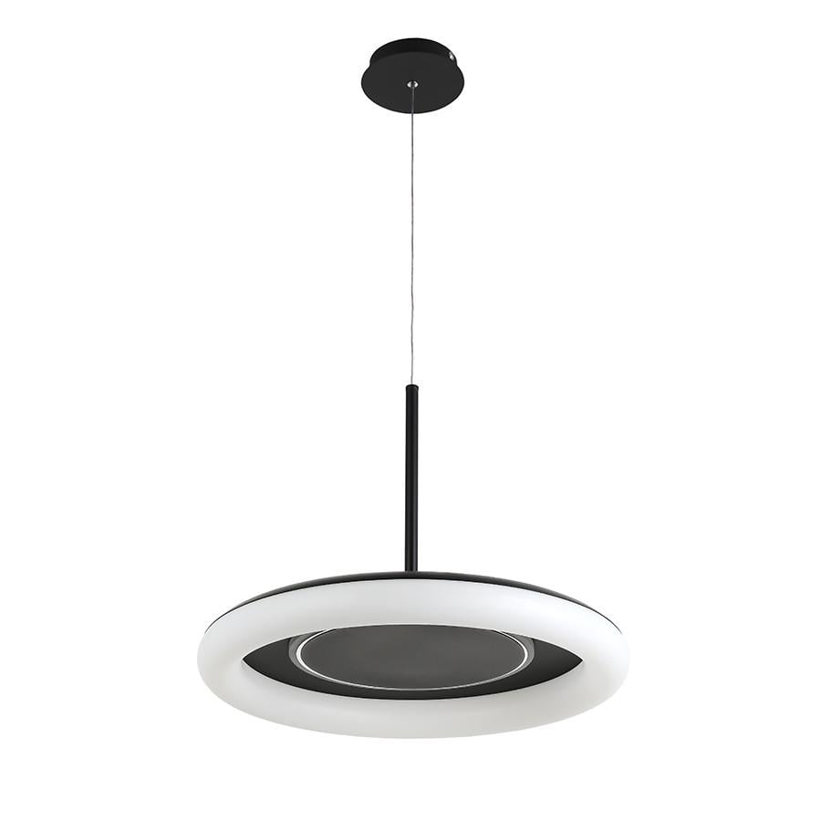 Люстра подвесная светодиодная Levistella 797MD6006 BK Лофт с круглым плафоном с пультом Черный (2691309168)