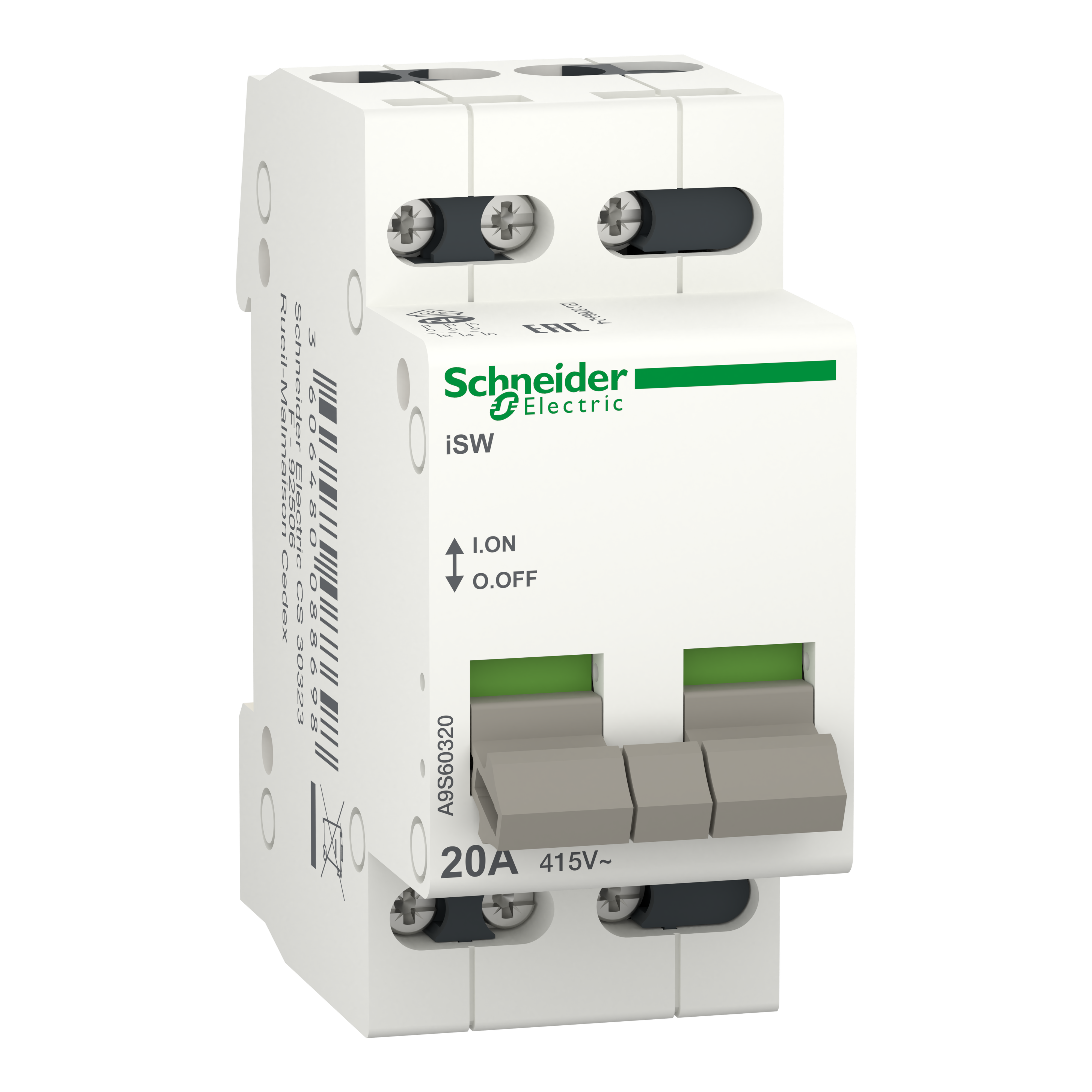 Выключатель нагрузки Schneider Electric Acti9 iSW 3P 20A (A9S60320) - фото 1