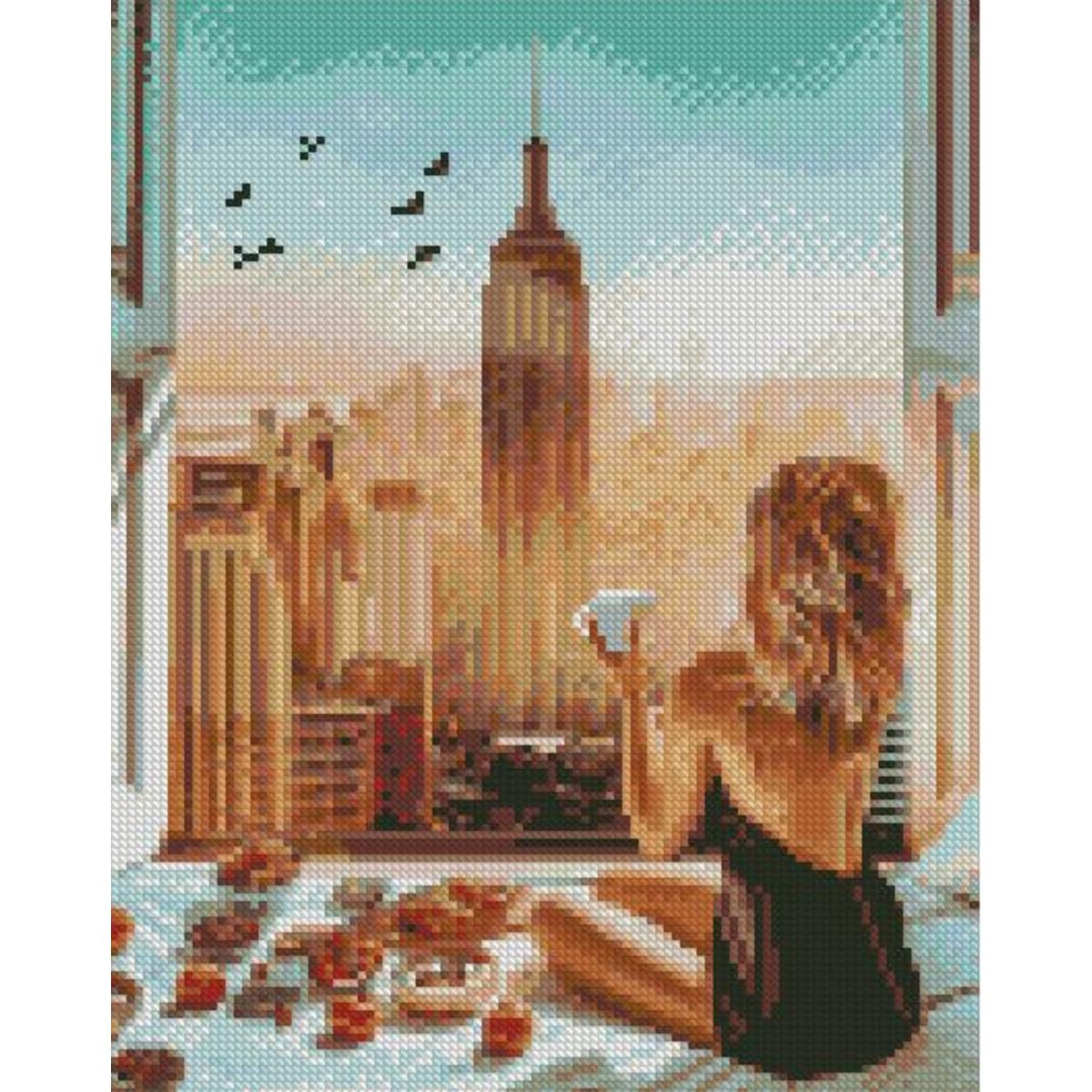 Алмазная мозаика Strateg Премиум Прекрасное утро 30x40 см (HX427)