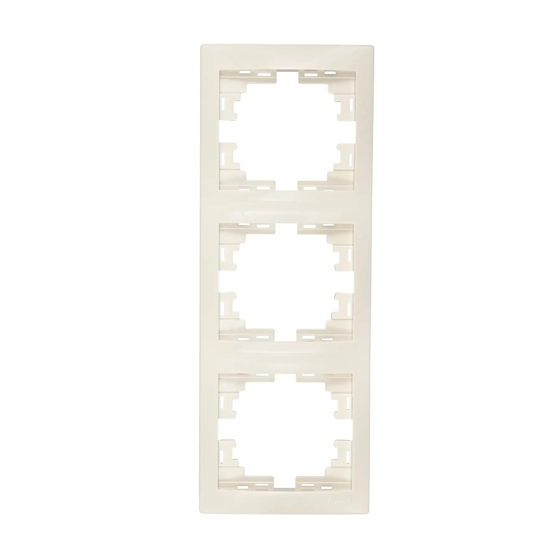 Рамка Lezard Mira 3-местная вертикальная Кремовый