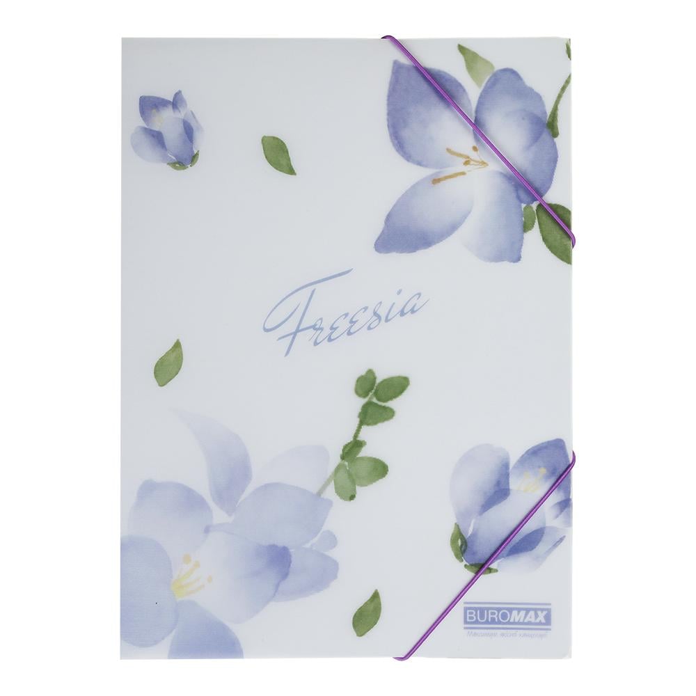 Папка Buromax Freesia Arabeski на резинках A4 полипропилен Сиреневый (BM.3908-26)