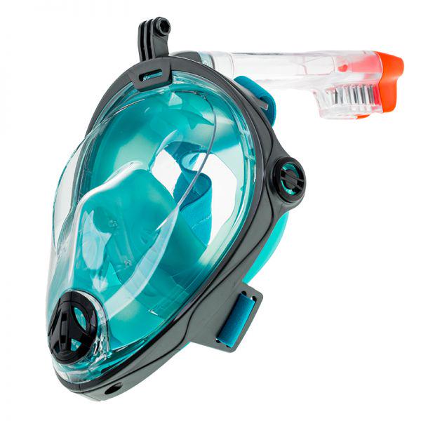 Полнолицевая маска для сноркелинга Marlin Vision S-M Grey/Green Полнолицевая маска для сноркелинга Marlin Vision S-M Grey/Green