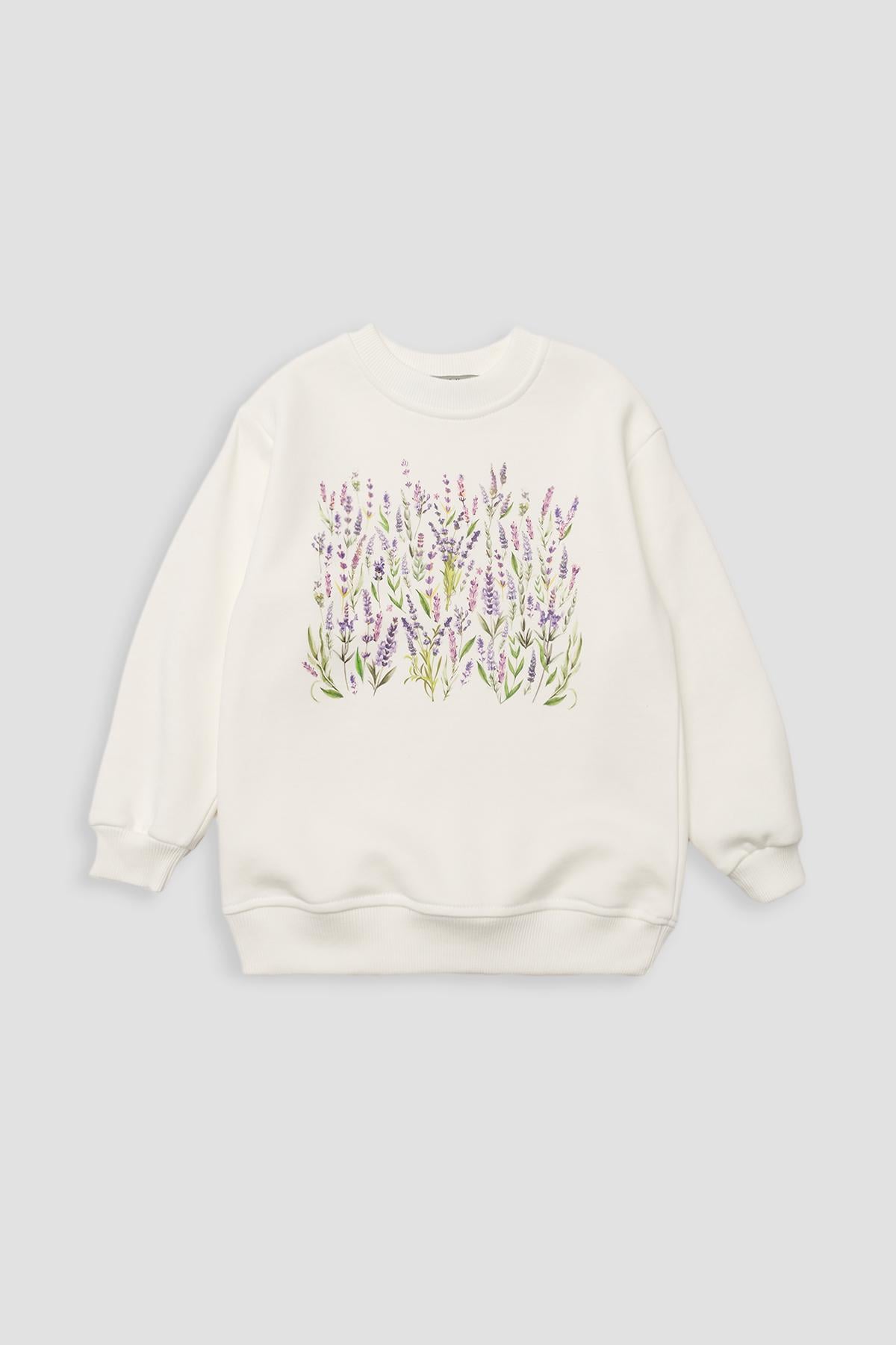 Свитшот для девочки 122 см Молочный (ЦБ-00269708)