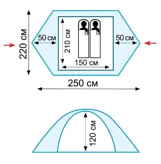 Намет Tramp Scout 2 V2 250х220х120 см (UTRT-055) - фото 2