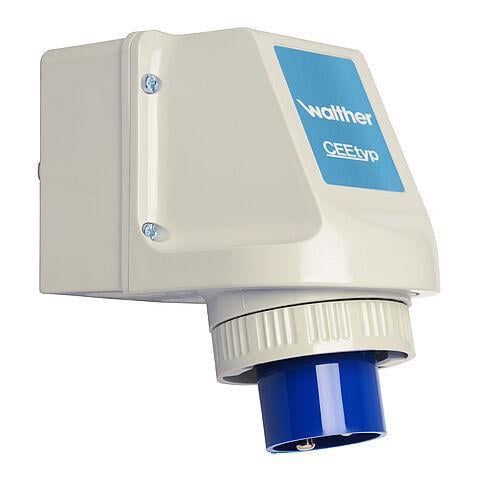Штекер настенный Walther-Werke СЕЭ-тип 3 полюса 16А 230V IP67 внутренний крепеж (wl618306)
