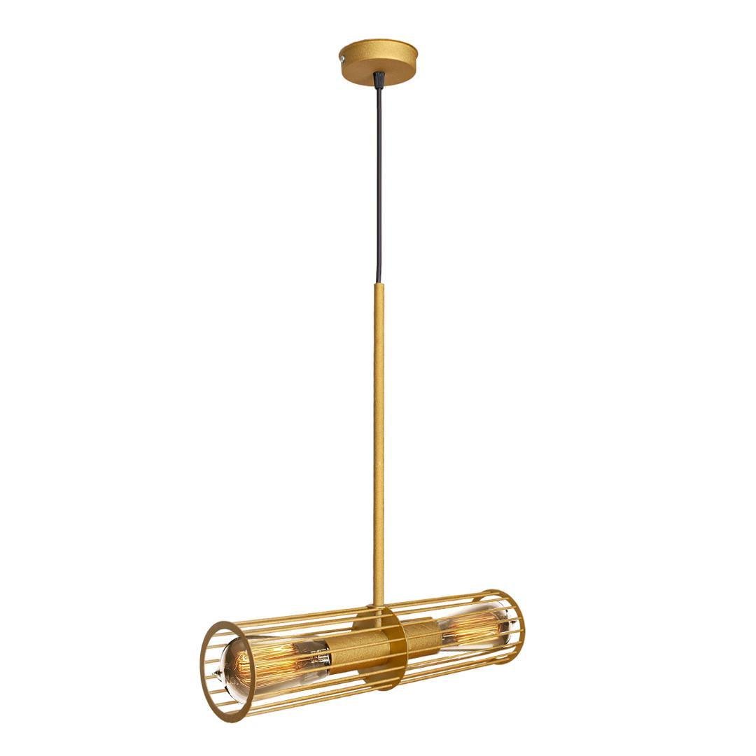 Светильник подвесной MSK ELECTRIC Malta в лофт стиле под две лампы Е27 Золотой (MR 1041 GD) - фото 1 Светильник подвесной MSK ELECTRIC Malta в лофт стиле под две лампы Е27 Золотой (MR 1041 GD) - фото 1