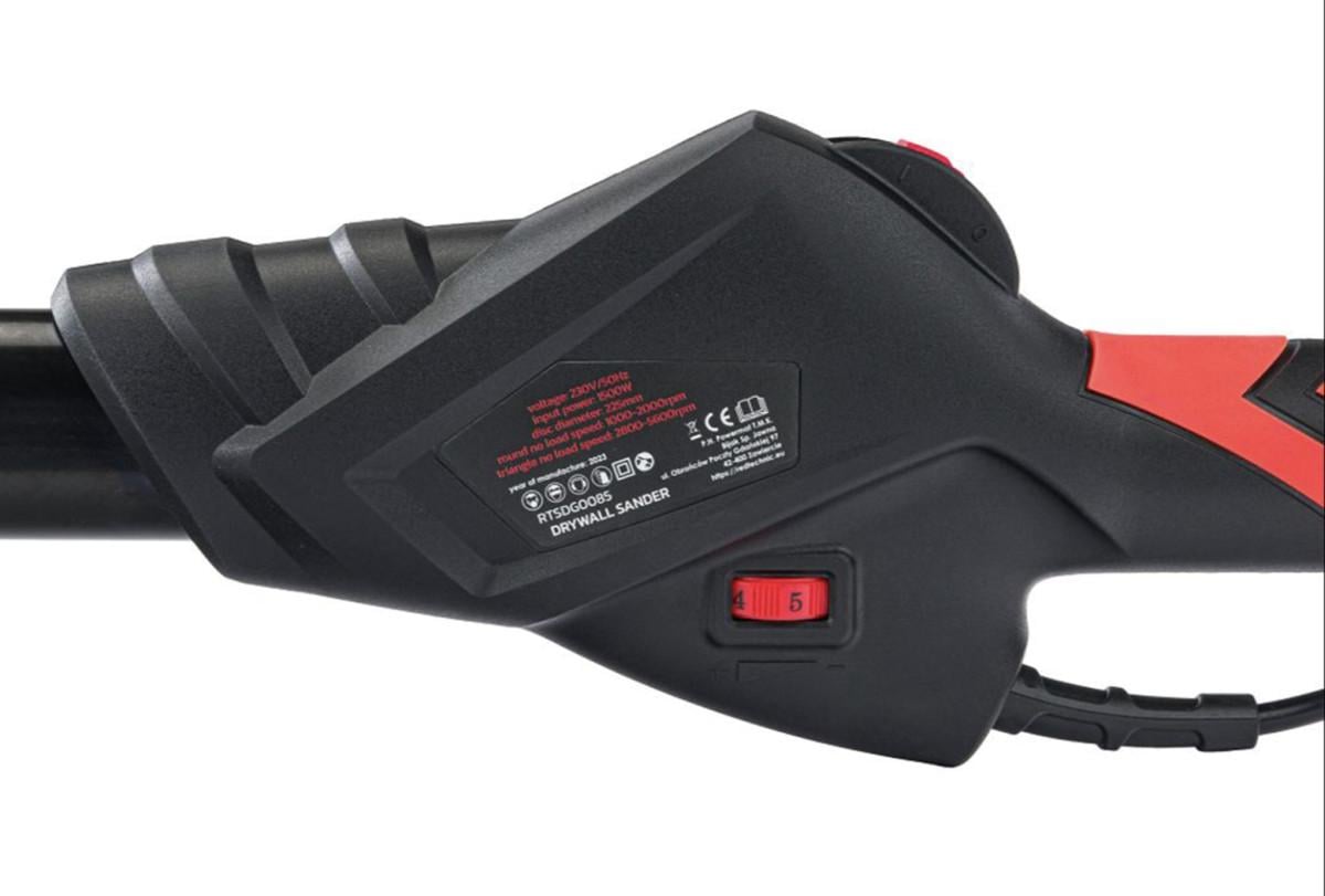 Шліфувальна машина для стін та стелі Red Technic RTSDG0085 2415717514 1500 Вт 5600 об/мин. - фото 4 Шліфувальна машина для стін та стелі Red Technic RTSDG0085 2415717514 1500 Вт 5600 об/мин. - фото 4