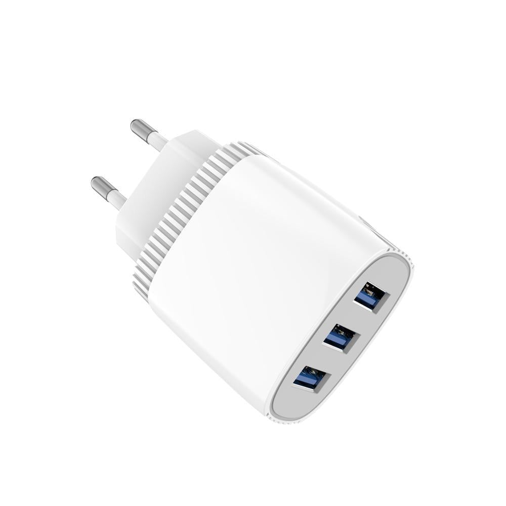 Зарядное устройство для телефонов 3USB 3.4A Белый (557-925216)