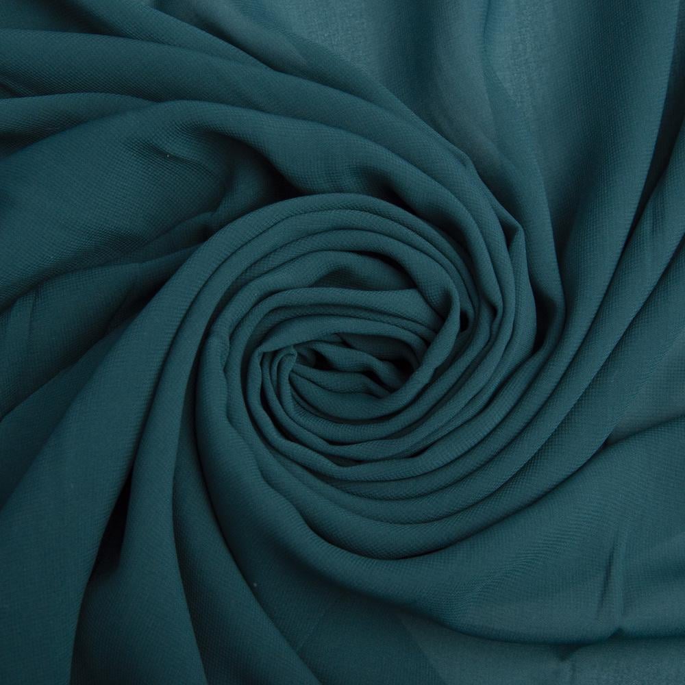 Шифон плательний Sheila Зелено-синій (24631)