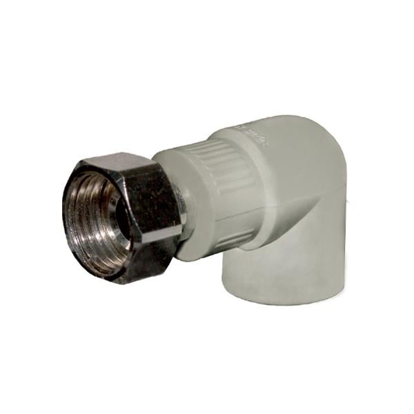 Угол с накидной гайкой PP-R SANTAN 25х3/4" с внутренней резьбой (67702)