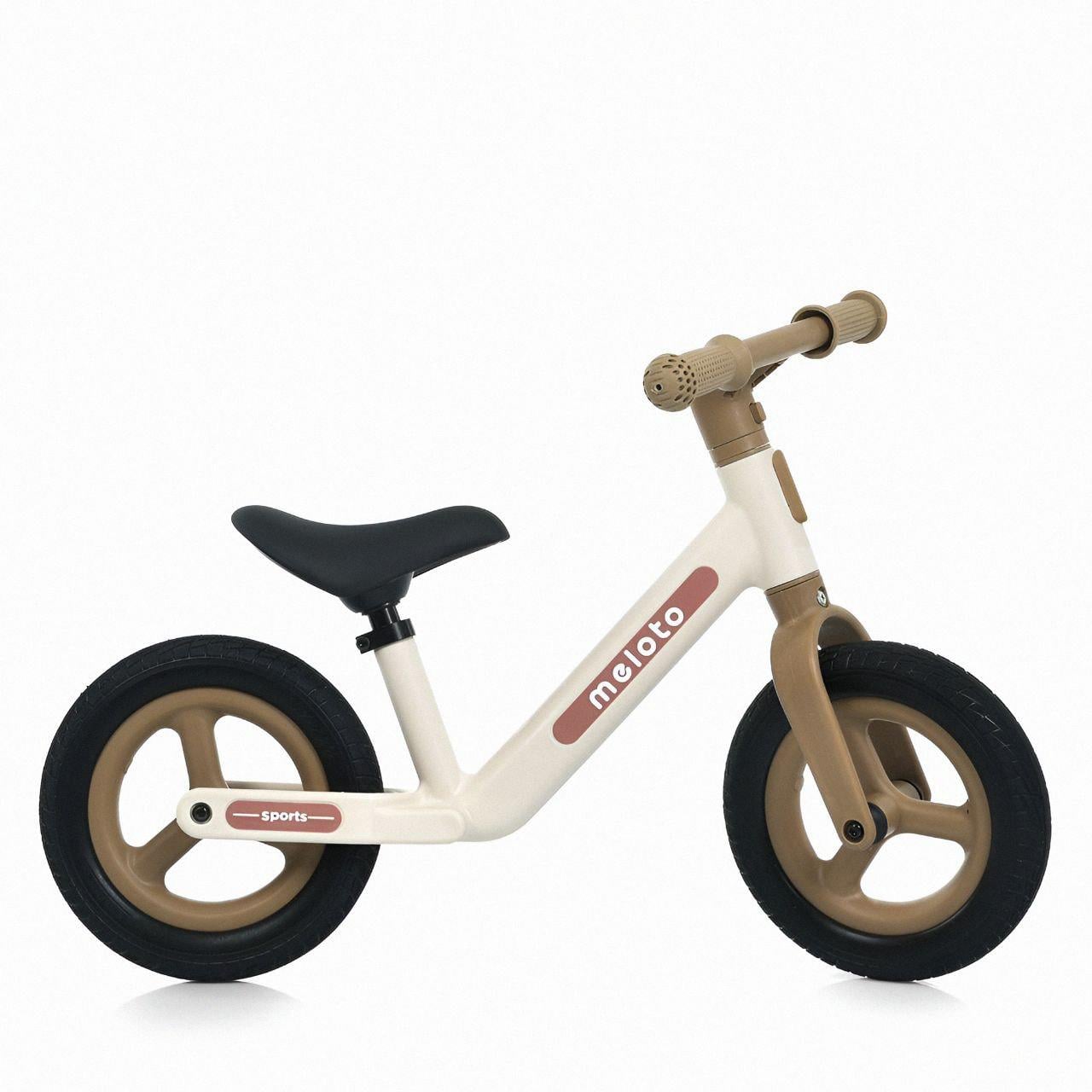 Беговел MBB 1047-4 до 20 кг 2 колеса d колес 10" оборот руля на 360° Бело-коричневый (26394142)