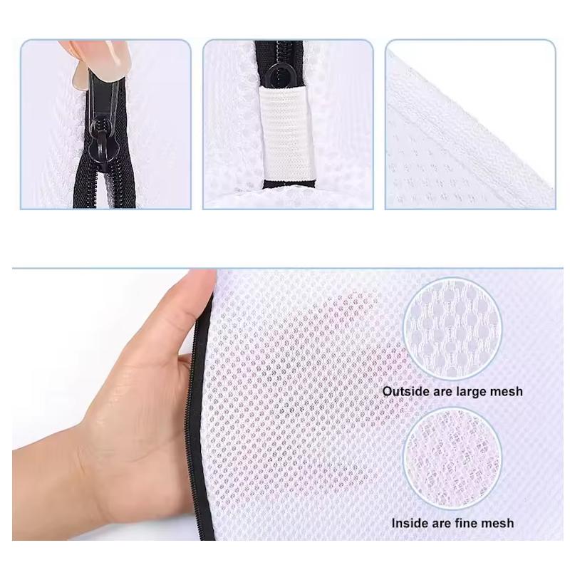 Мішок для прання взуття та делікатних тканин на блискавці 40x24 см Білий (2743174737) - фото 9 Мішок для прання взуття та делікатних тканин на блискавці 40x24 см Білий (2743174737) - фото 9