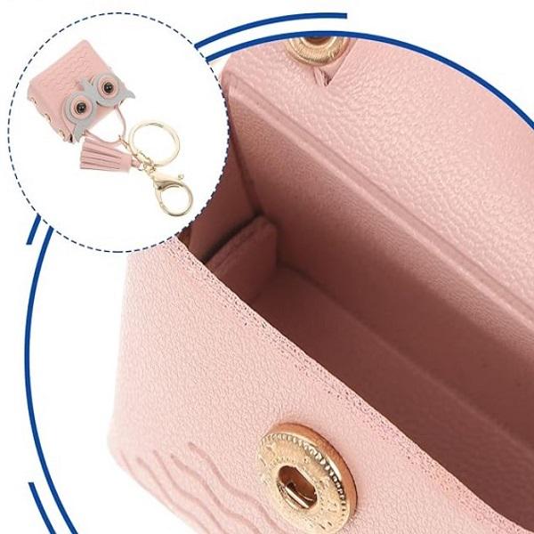 Брелок-монетница из экокожи L00196-2 11,9х5,5 см Розовый - фото 7 Брелок-монетница из экокожи L00196-2 11,9х5,5 см Розовый - фото 7