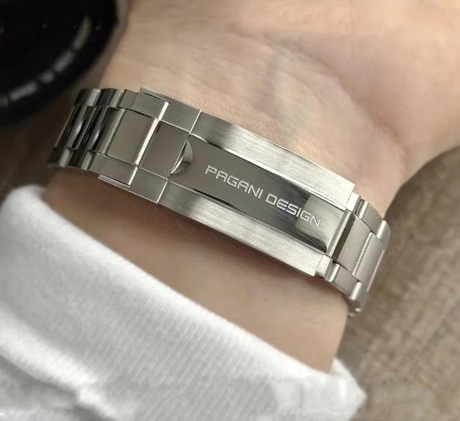 Годинник механічний Pagani Design PD-1651 водонепроникний з автопідзаводом Silver/Black (22818248) - фото 5