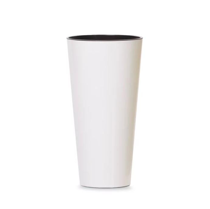 Горщик для квітів Prosperplast Tubus shine 40 см Білий (DTUS400S-S449) - фото 1