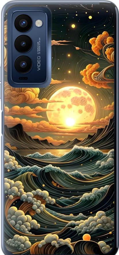 Чехол на Tecno Camon 18 CH6n Арт волны (6332u-2524-42517)
