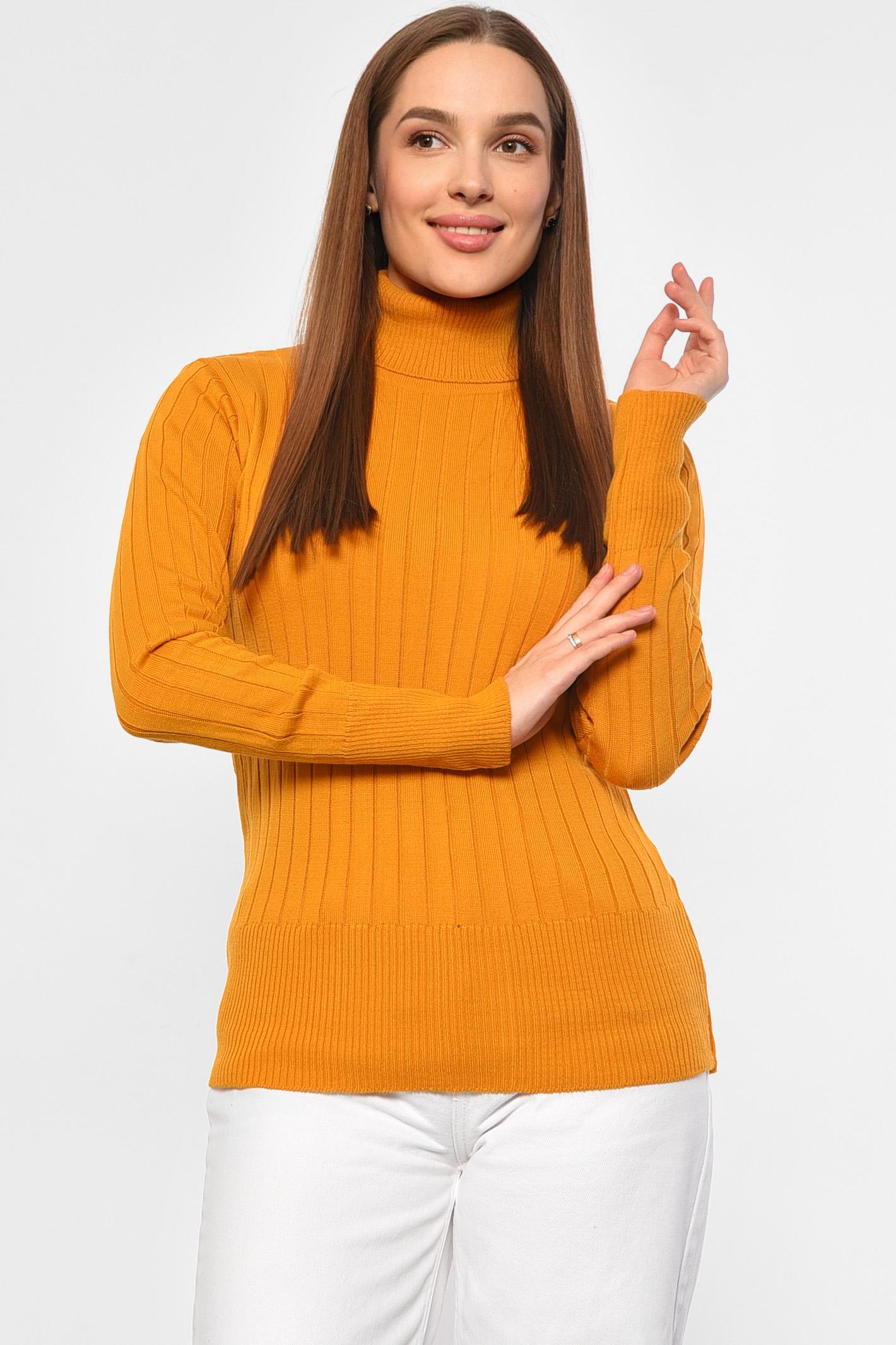 Гольф женский однотонный M-L Горчичный (187862)