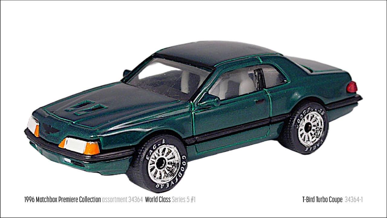 Игрушечная машинка Matchbox Ford T-Bird Turbo Coupe 1996 Premiere World Class Series 05 (34364-1) - фото 2