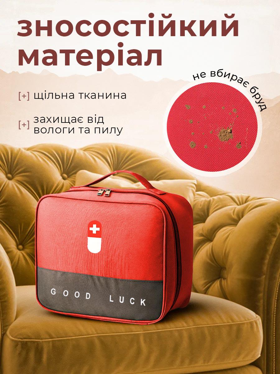 Аптечка-органайзер для лекарств без наполнения 24x20x12 см Красный (0073-0002) - фото 5 Аптечка-органайзер для лекарств без наполнения 24x20x12 см Красный (0073-0002) - фото 5