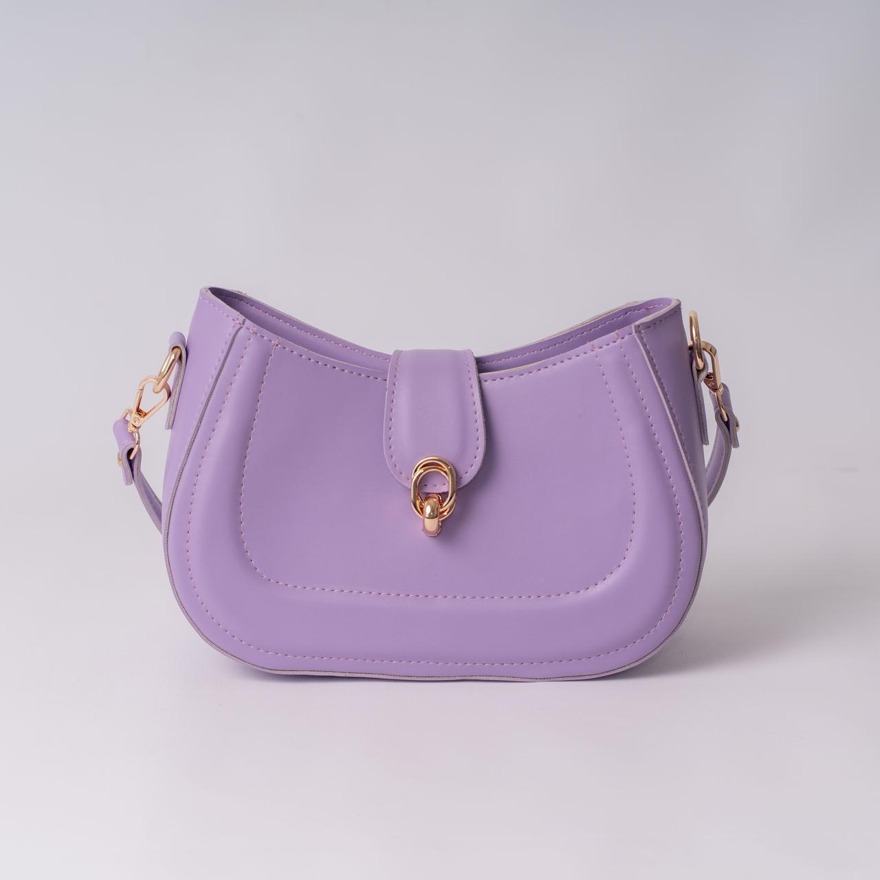 Сумка жіноча багет XENIA № 50-24 з еко-шкіри Лавандовий - фото 1 Сумка жіноча багет XENIA № 50-24 з еко-шкіри Лавандовий - фото 1