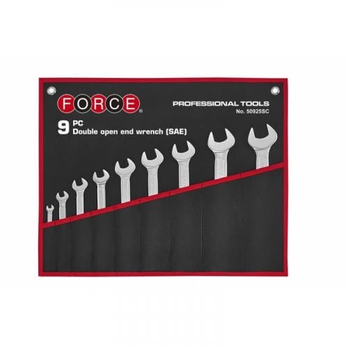 Набір ключів Force ріжкових дюймових на полотні 9 пр. 1/4"-1-1/4"
