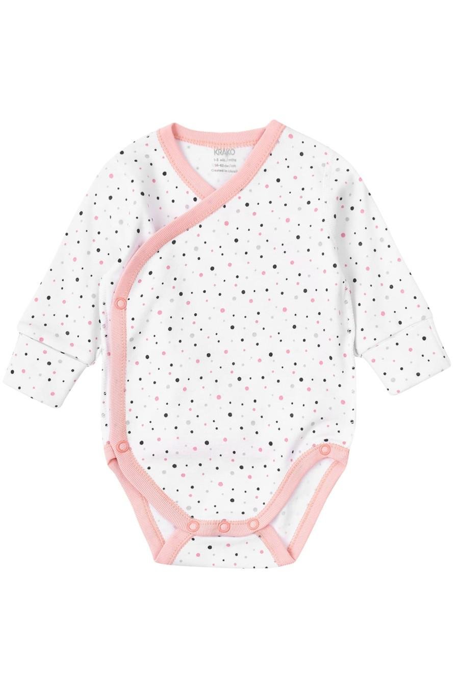 Боди KRAKO 50 см в горошек Белый (77312)