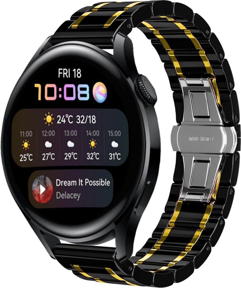 Ремешок керамический Ceramo Huawei Watch 3 Black/Gold (28708-02) Ремешок керамический Ceramo Huawei Watch 3 Black/Gold (28708-02)