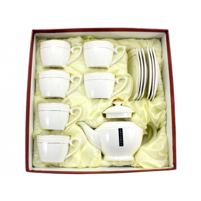 Сервиз чайный Interos PT0442-A 6 чашек 240 мл с блюдцами/заварник 850 мл 13 пр. (1191244386) Сервиз чайный Interos PT0442-A 6 чашек 240 мл с блюдцами/заварник 850 мл 13 пр. (1191244386)