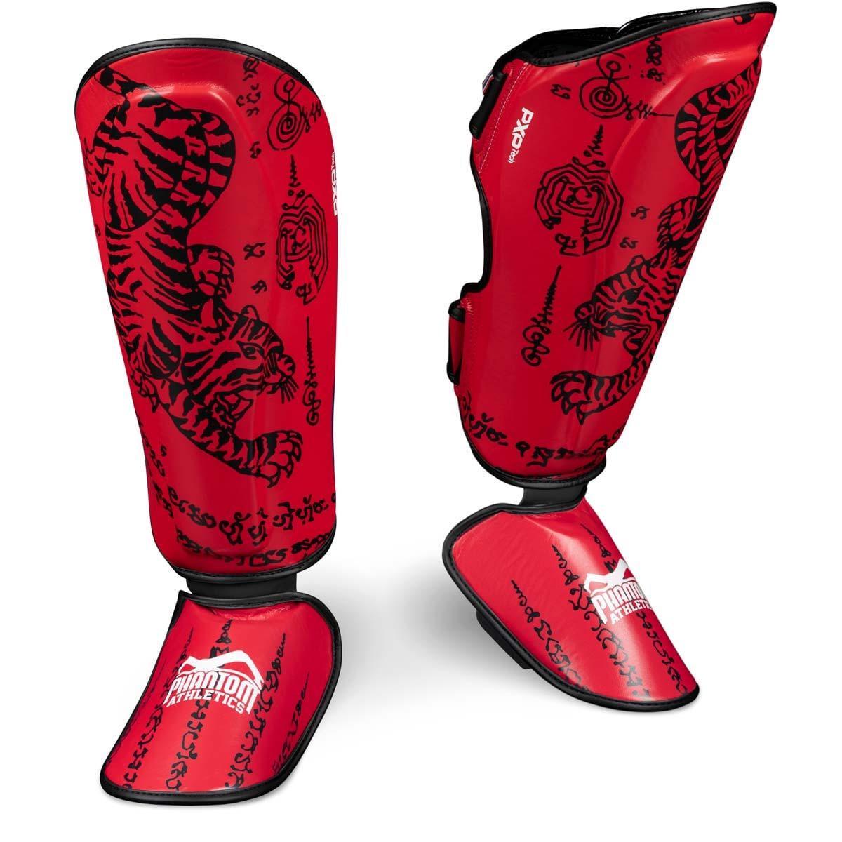 Защита голени и стопы Phantom Muay Thai S/M Red (3070039894)