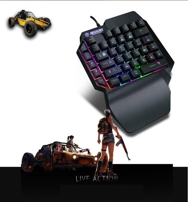 Клавіатура ігрова Sundy PUBG Mobile Keyboard G01 з підсвіткою USB Black - фото 2