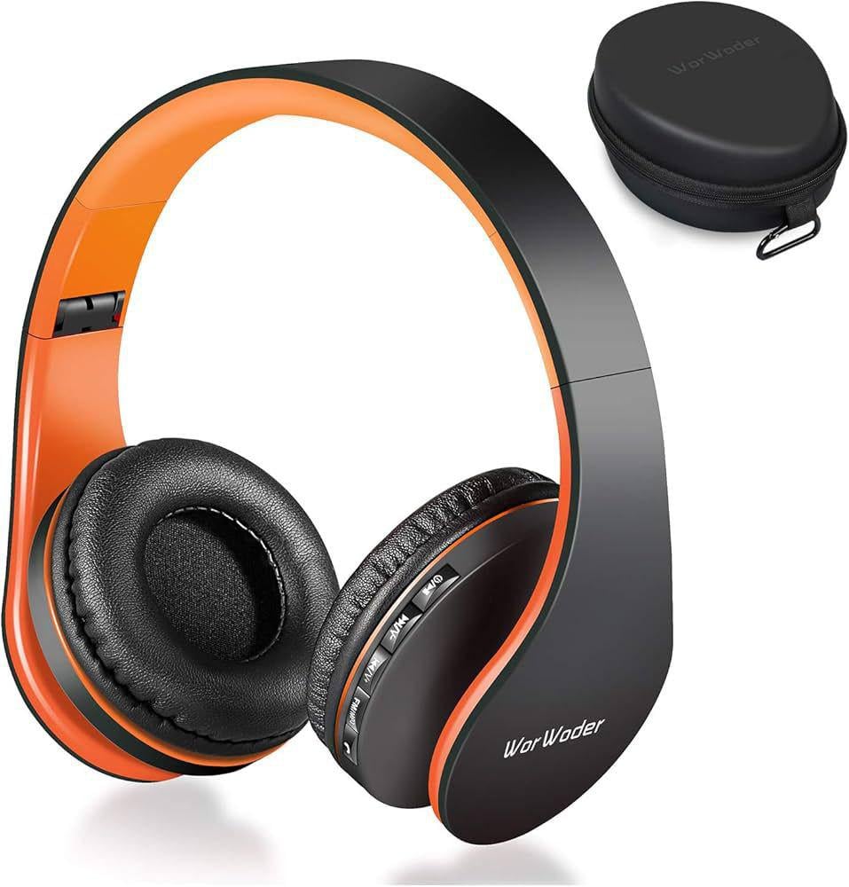 Навушники бездротові WorWoder Bluetooth складні з кейсом та AUX режимом (33228612)