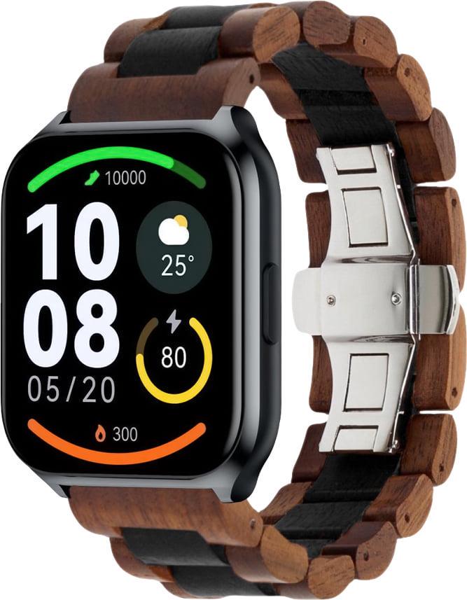 Ремешок деревянный WoodLock для Haylou Watch 2 Pro LS02 Pro Black Brown (40793-26)