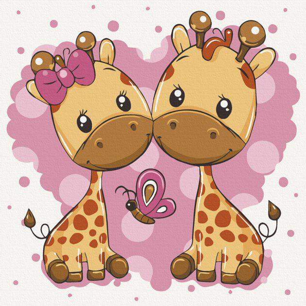 Картина по номерам ART CRAFT Жирафики 30х30 см (15542-АС)