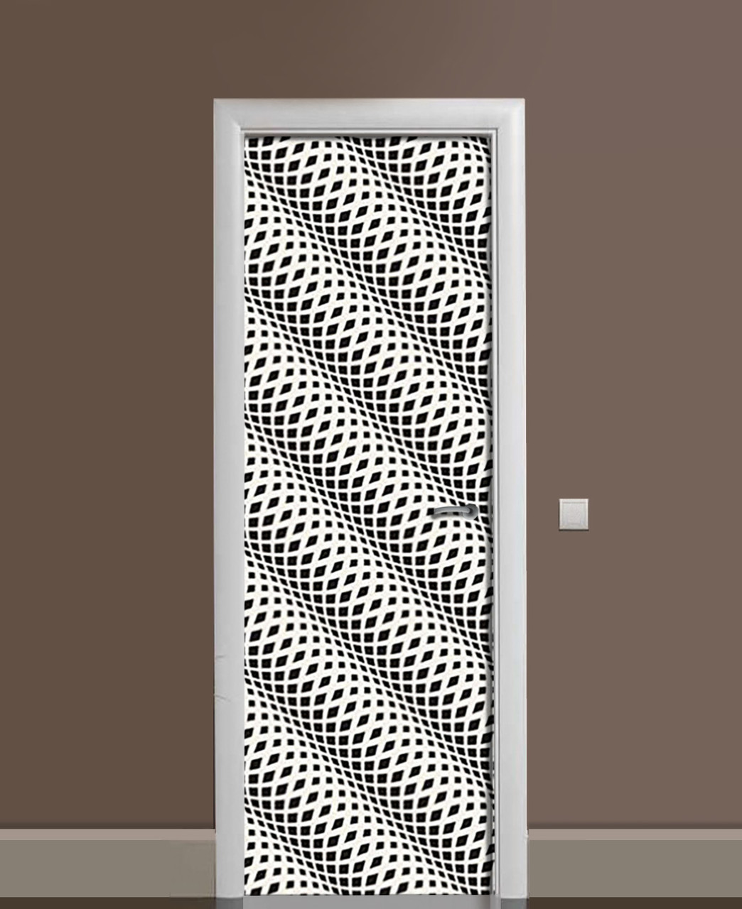 Наклейка 3D на двери Zatarga Объемное сплетение 650х2000 мм виниловая (1323456260)