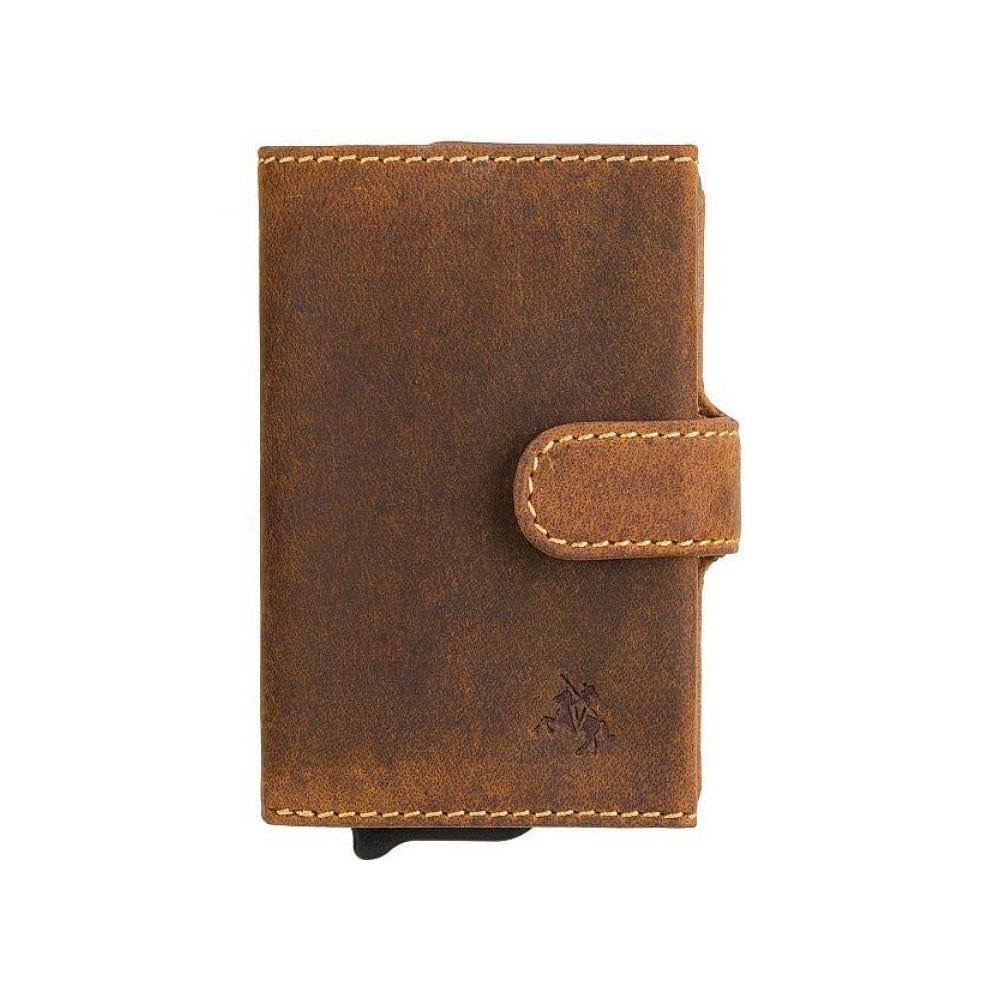 Кошелек-картхолдер мужской кожаный Visconti VSL59 Fireblade Oil Tan