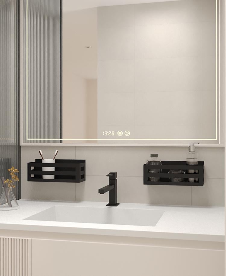 Полиця у ванну кімнату NC Home Perfo Чорний (23374135) - фото 2 Полиця у ванну кімнату NC Home Perfo Чорний (23374135) - фото 2